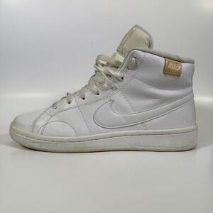 Nike Womens Court Royale 2 White‎ High Top Sneakers Womens Size 9.5 Casual Shoes